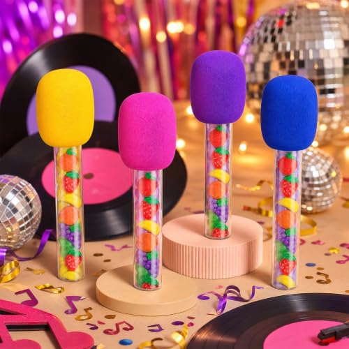 8 Pcs Microphone Candy Tubes Party Favors - Fake Microphone Props