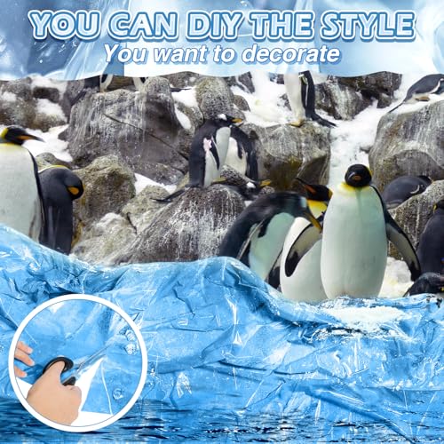 FuWeave 2 Pcs Ice Birthday Tablecloths 54 x 108 Inch Winter Party Decor - Variation 2