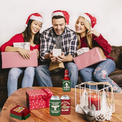 Christmas Vacation Can Cooler Sleeves - 8 Pcs Reusable 12oz Beer & Drink Covers
