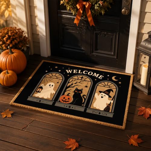 Halloween Doormat 3D Optical Illusion Ghost Welcome Rug - Fall Decor