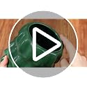 Green Ceramic Christmas Tree Utensil Holder - Kitchen Organizer, Holiday Decor