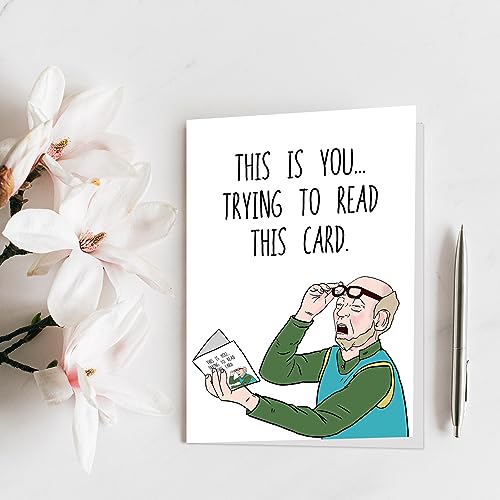 Funny Birthday Card for Dad Grandpa Husband Old Age Gift - Father's Day Card for Him