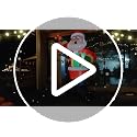 8 FT Tall Black Santa Inflatable Christmas Yard Decoration with LED Lights, Candy Cane & Gift Box - Outdoor Holiday Blow Up Santa Claus