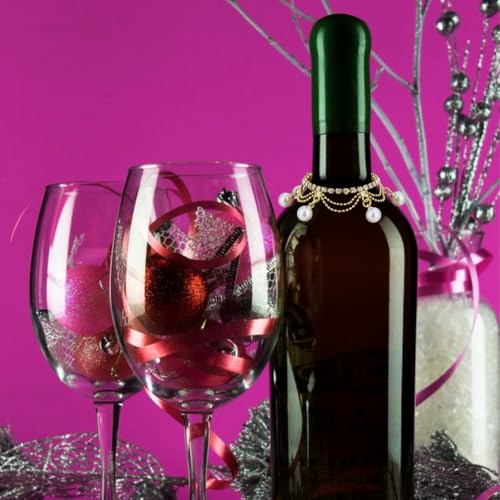 Gorgecraft Rhinestone Wine Bottle Tassel Set - Golden & Light Gold, 12cm
