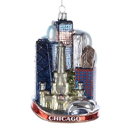 Christmas Glass Ornament - Chicago City Landmark 5-Inch Decor