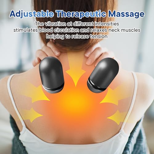 Cordless 3-in-1 Neck Massage Pillow with Heat, Traction & Auto Mode - Gray