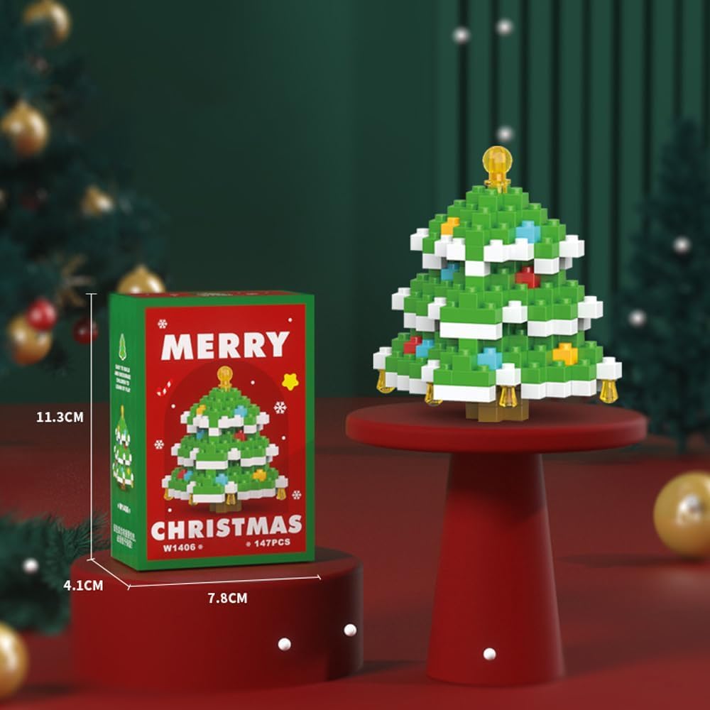 Christmas Tree Holiday Figurines - Perfect Party Favors for Stuffers & Gifts