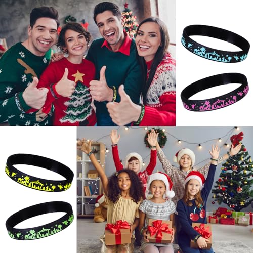 200pcs Christmas Nativity Silicone Bracelets Wristbands - Religious Holiday Gifts
