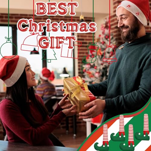 Christmas Chair Leg Covers Set of 4 Non-Slip Elf Design Furniture Socks