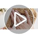 14.5 Inch Natural Rattan Lantern with Flameless LED Candle - Boho Decor