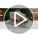 Christmas Village Lighted Food Truck Decor - Hand-Painted Holiday Tabletop Scene with LED Lights - MOMENTS IN TIME