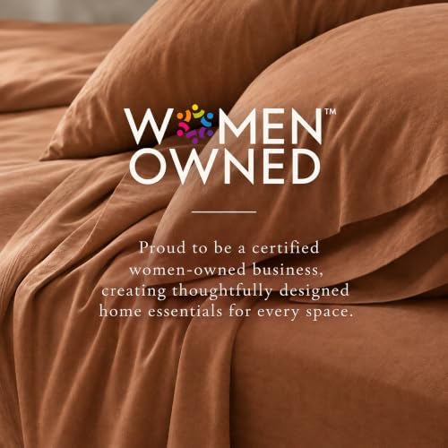 Queen Size Flannel Sheet Set - Solid Adobe, 100% Turkish Cotton, Double-Brushed, Cozy Winter Bedding