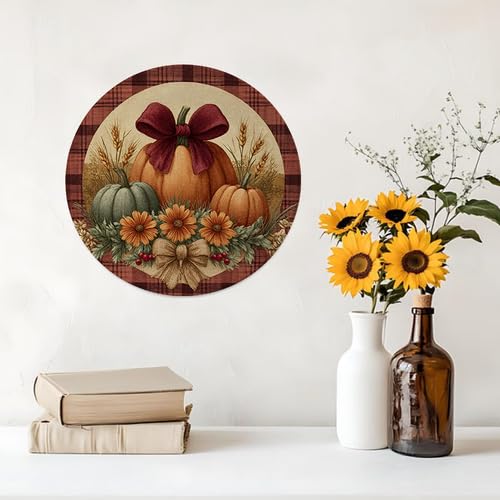 10 Inch Fall Pumpkins Decorative Wall Plate for Thanksgiving & Home Decor
