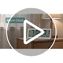 White Magnetic Digital Clock with Seconds 8.5 Inch LCD Alarm for Fridge