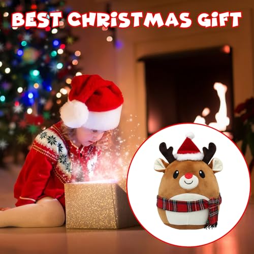 Christmas Milu Deer Plush Toy - 11 Inch Soft Decorative Plushie for Kids & Home - Variation of THIS listing