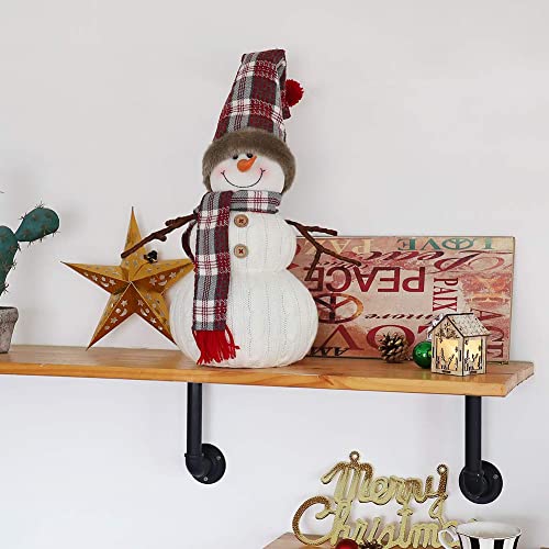 Christmas Snowman Indoor Decor 20 Inch Plush Handmade Gift White Snowman