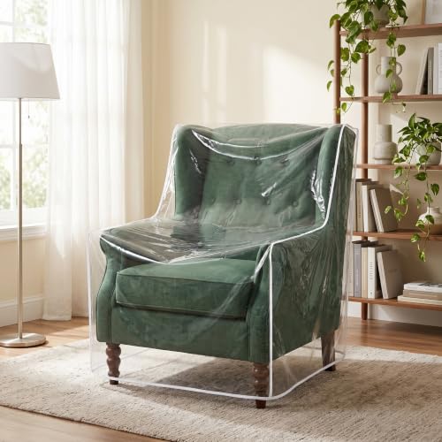 2 Pcs Clear Plastic Recliner Cover - 6 Mil Thick Armchair Protector, Variation 2