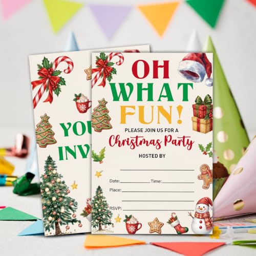 Winter Party Invitations Christmas Party Invitations YO11 Set of 20 Cards & Envelopes