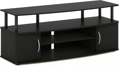 Furinno JAYA Large TV Stand - Fits TVs Up to 55 Inches | Stylish Blackwood Finish