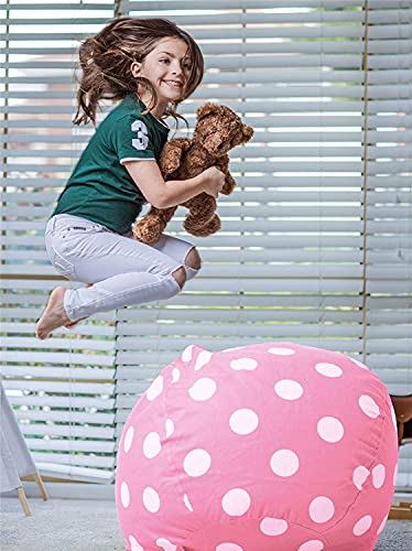 Pink Dot Wekapo Stuffed Animal Storage Bean Bag Chair Cover - XX-Large Kids