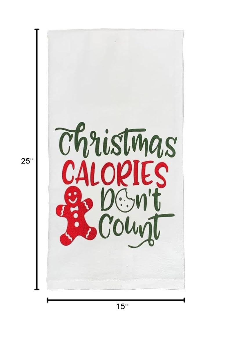 Variation of THIS listing: Funny Christmas 6-Pack Flour Sack Towels – 15 x 25 in 100% Cotton Kitchen towels