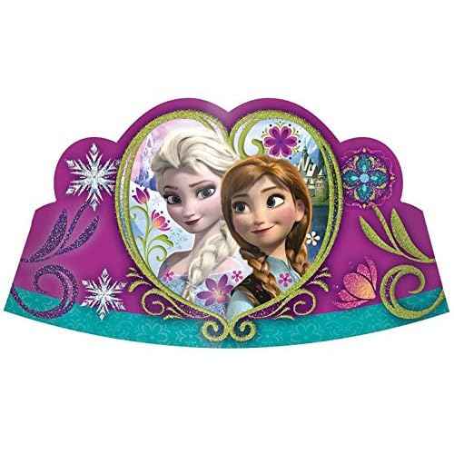 American Greetings Frozen Party Paper Tiaras, Child Size, teal,violet