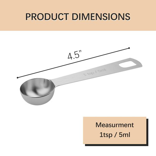 BERYLER 5PCS 1tbsp & 5PCS 1tsp Measuring Spoon Bundle