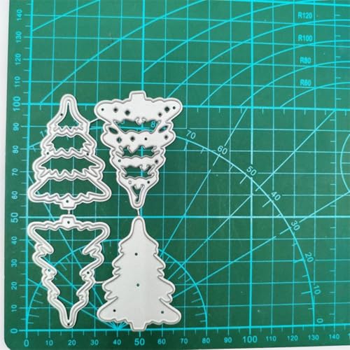 Christmas Tree Scrapbooking Die-Cuts Set - 10.9x7cm for Card Making & Paper Crafts