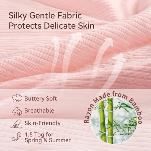 Baby Sleep Sack Rayon Bamboo 12-18 Months Pink - Breathable & Safe