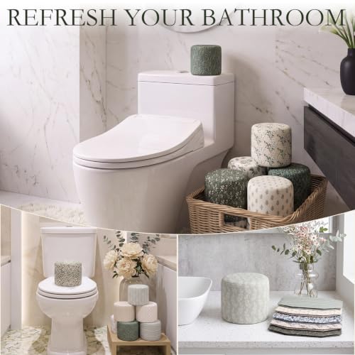 Grandmillennial Felt Toilet Paper Cover Set - Reusable 12 Pcs, Floral Design