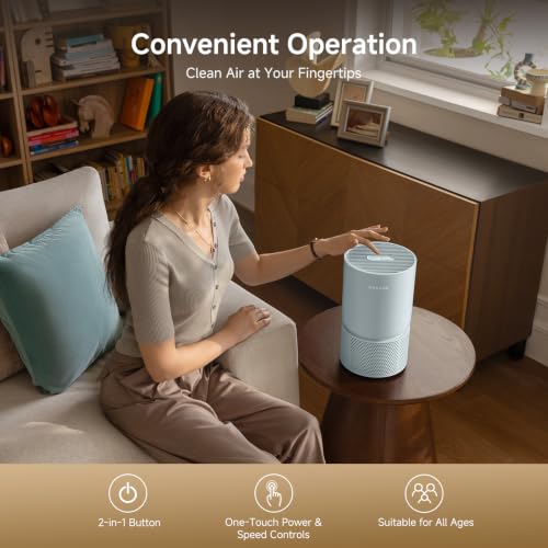 Dreame Air Purifier with Compact Design - Blue, Energy Star Certified for Large Rooms