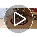 Christmas Truck Tree Skirt with Ruffle Edge - 48 Inch Farmhouse Decor - Variation of THIS listing