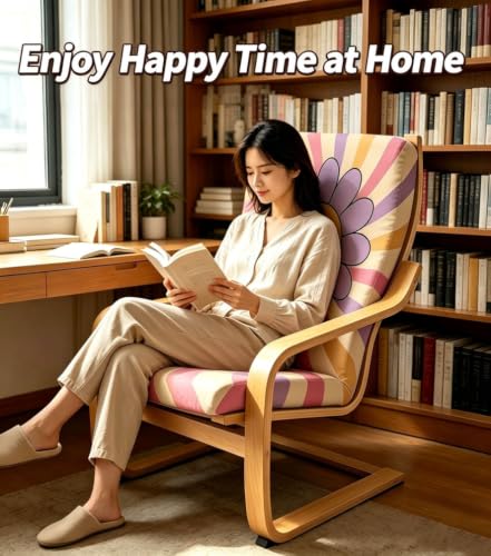 Poang Chair Cushion Cover - Stretch Slipcover for Rocking Chair - Variation D