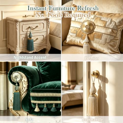 Green Luxury Tassels for Curtains and Furniture Knobs - 2PCS Home Decor