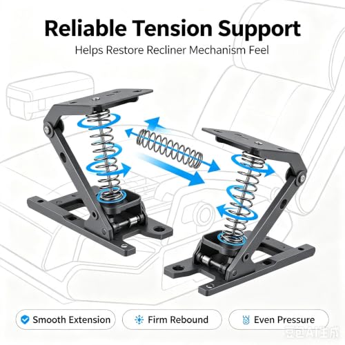7 Inch Recliner Spring Replacement Set for Sofa Chairs - Tension Mechanism, 2 Pieces