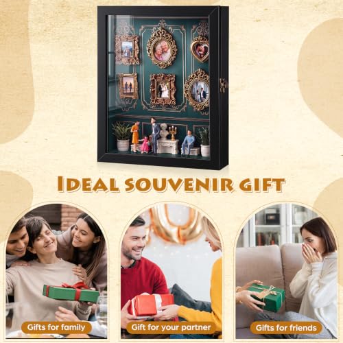 Dark Green Mini DIY Museum Shadow Box Frame with Vintage Accents