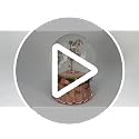 Carousel Horse Water Globe with Pink Flower Base - Handcrafted Decor