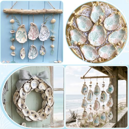Large Concave Oyster Shells 4-5 Inches for Crafts - 30 Pieces