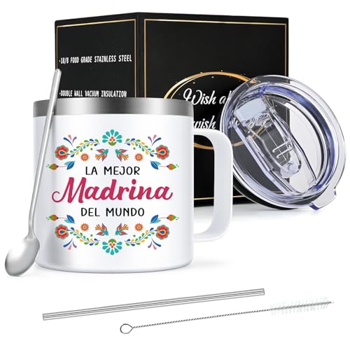 14 oz Godmother Coffee Mug - La Mejor Madrina Del Mundo - Madrina Gift - Variation 4-Madrina