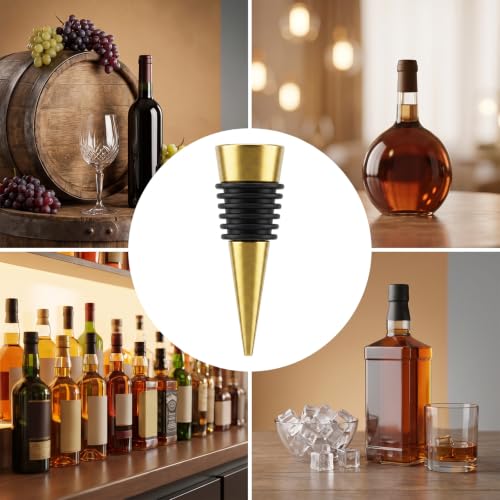 30 Pack Gold Wine Stopper Set - Durable Metal Bottle Seals for Kitchen & Bar