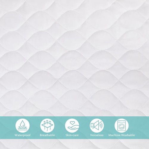American Baby Company Waterproof Fitted Pack and Play Mattress Protector 39" x 27" - Quilted, Noiseless, Ultra-Soft & Breathable Playpen and Pack n Play Mattress Cover