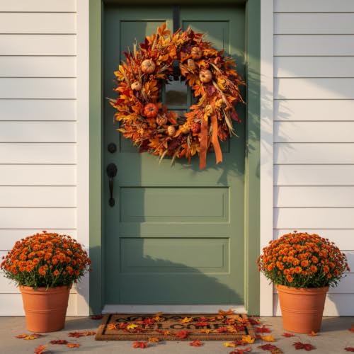 Black Carbon Steel Wreath Hanger, 5 Inch Heavy Duty Door Decor