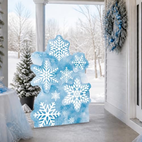 4 Ft Snowflake Stand Up Cutout Winter Wonderland Party Decor