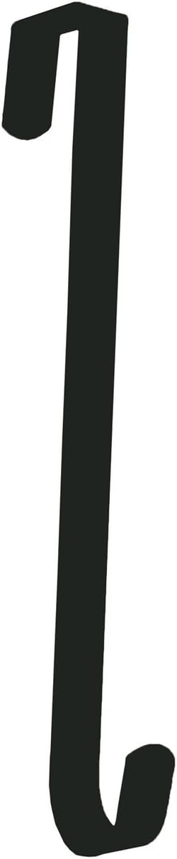 Dobar Over The Door Wreath Hanger - 11-Inch Black Design for Easy Holiday Decor