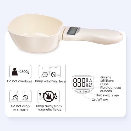 Digital Measuring Spoon, 2025 Upgrade Scale Food Measuring Spoon Scale Highly Accurate Measuring Spoon, 800g Big Head Model Household Electronic Scale Spoon Kitchen Gadgets (A-1Pcs)
