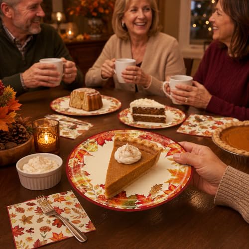 Maple Leaf Fall Thanksgiving Party Tableware Set 40pcs for 20 Guests