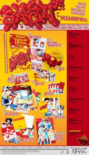 NEXZ SAUCIN’ Photobook Ver. 4th Mini Album - Yellow Variant, Pre-Order