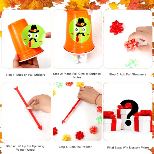 Fall Thanksgiving Game Cup Spinning Roulette Set - Fall Color