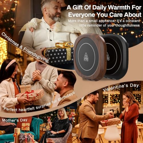 BrewTherm 2-in-1 Coffee & Candle Warmer - 5 Temp Settings, Auto Shut Off (Black)