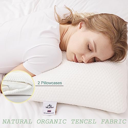 Natural Latex King Pillow - Pressure Relief Support Eco-Friendly Sleep